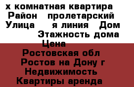 2-х комнатная квартира  › Район ­ пролетарский › Улица ­ 9-я линия › Дом ­ 68/70 › Этажность дома ­ 2 › Цена ­ 15 000 - Ростовская обл., Ростов-на-Дону г. Недвижимость » Квартиры аренда   